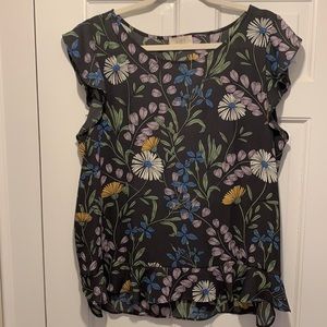 LOFT outlet floral tank top blouse Sz. XL